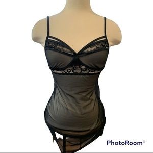 - NWOT Woman’s Chemises black lace with thong